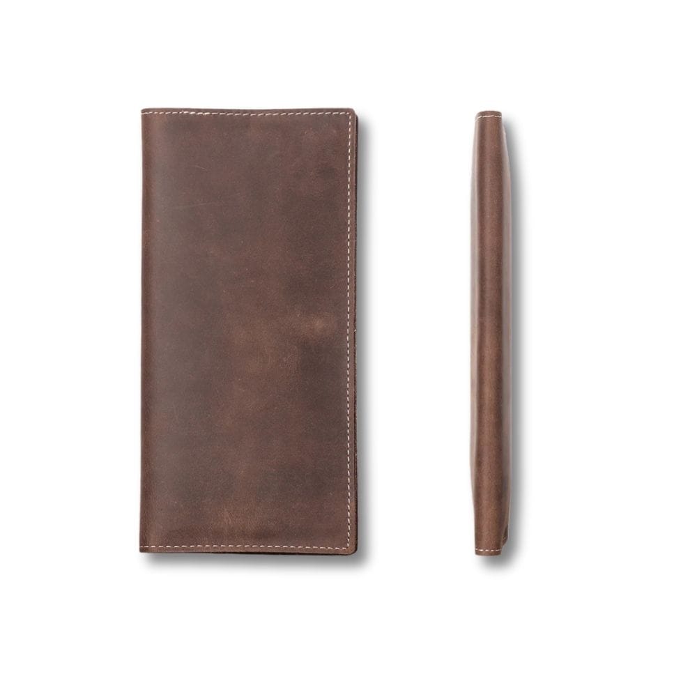 Grand Porte Feuille en Cuir | Minimal Marron