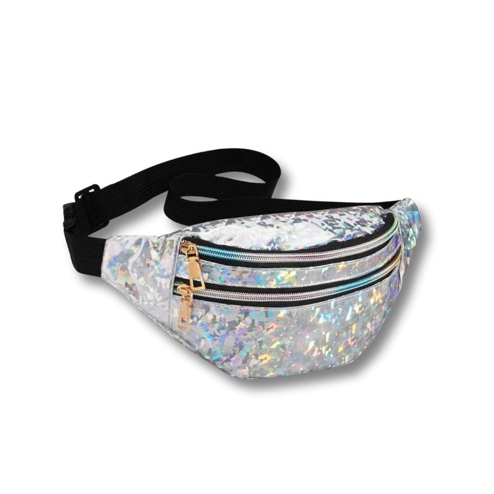 Petit Sac Banane Femme | Laser Argent