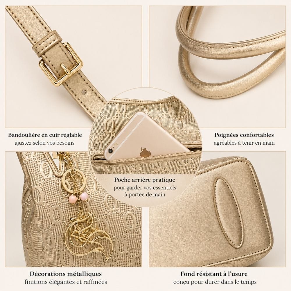 Sac Bandoulière en Cuir Souple | Camille
