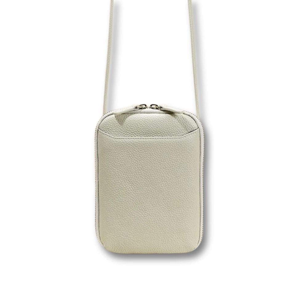 Sac Sacoche Cuir Femme | Danaé Beige / Cuir