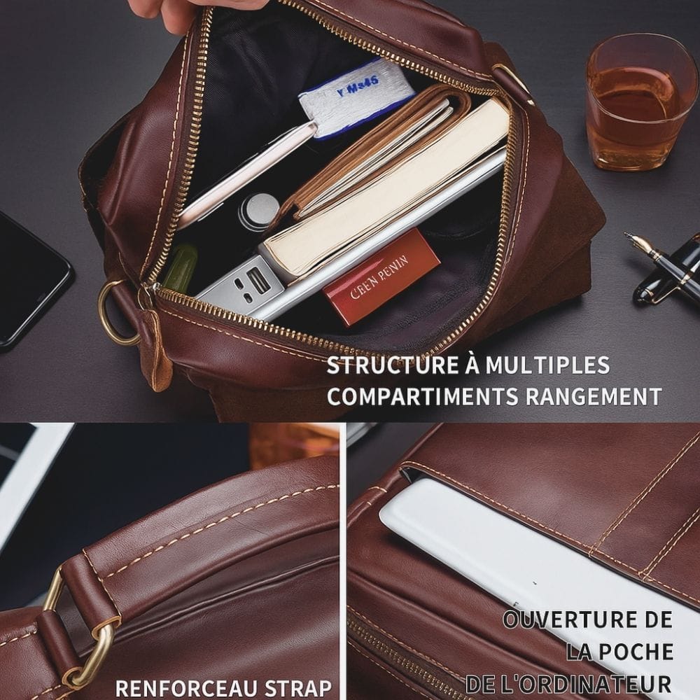 Sacoche Cuir Homme Bandoulière | Lumen