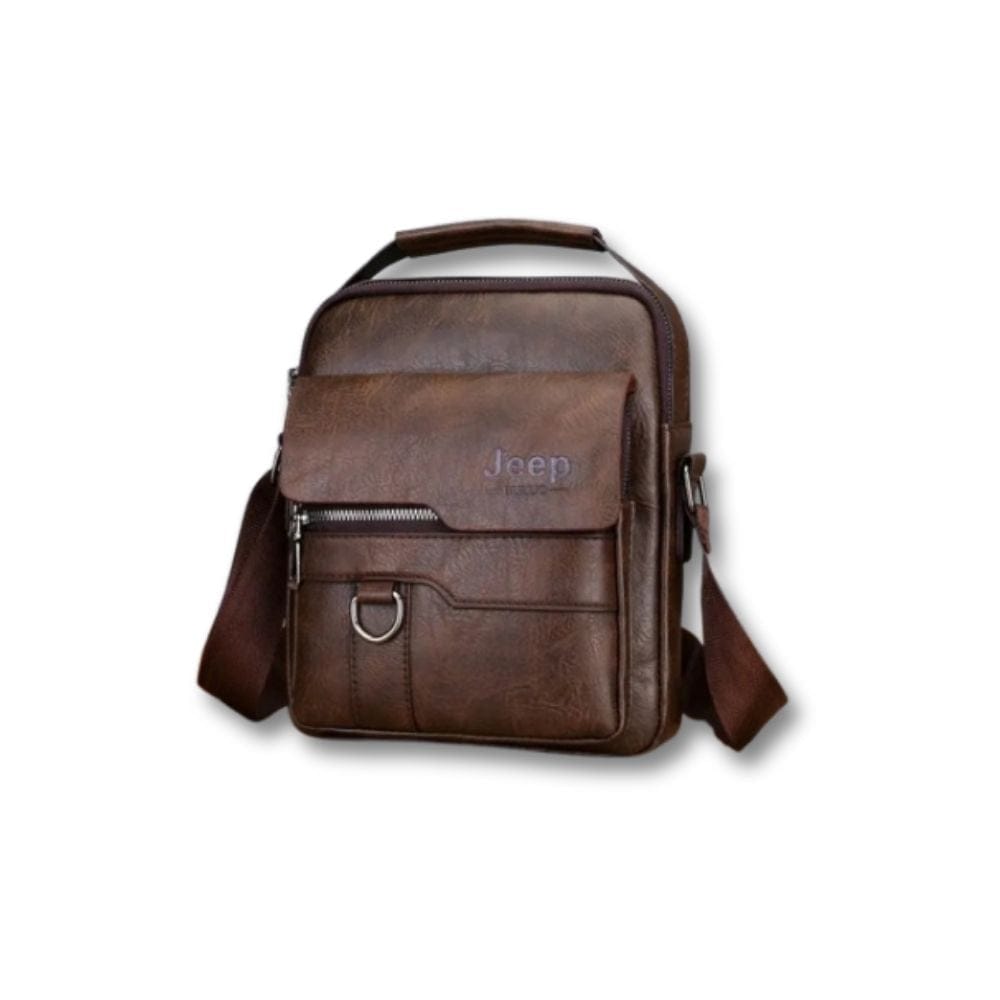 Sacoche Cuir Homme Vintage | Jeep Marron / Cuir
