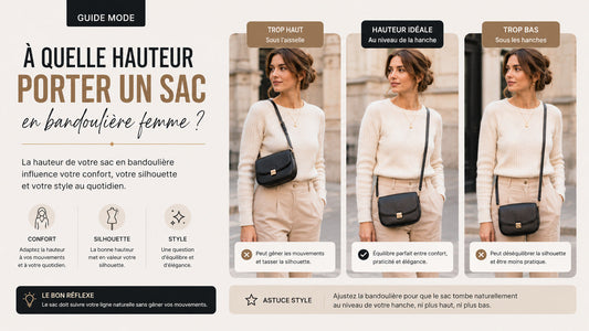À quelle hauteur porter un sac en bandoulière femme ?