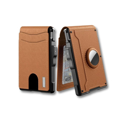 Porte Carte Airtag Cuir | Riven Brun