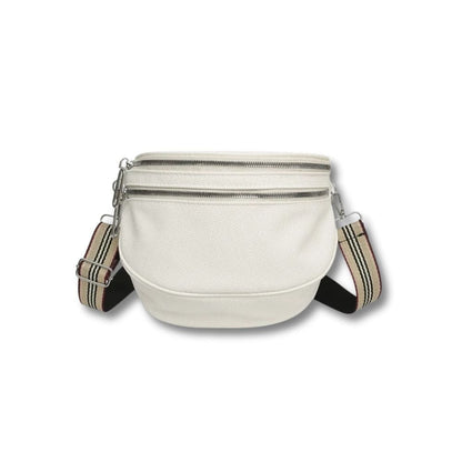 Banane Cuir Noir Femme | Fanny Blanc