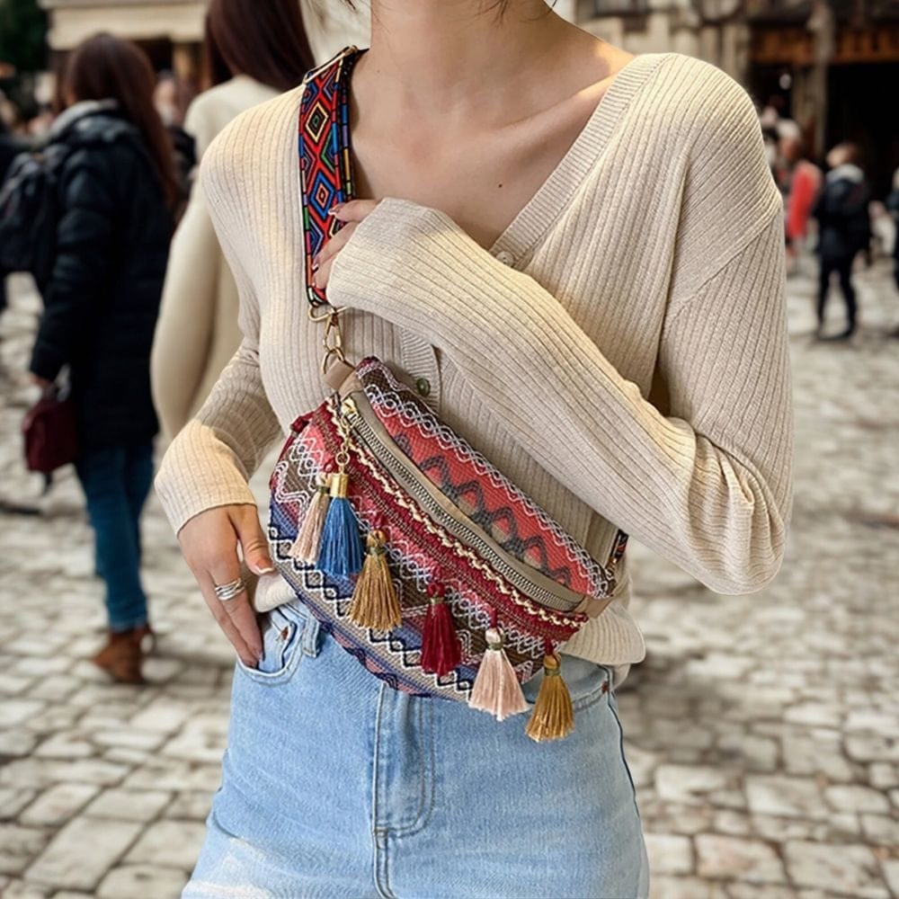 Banane en Toile Brodée pour Femme | Bohème