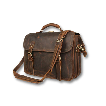 Cartable Sacoche Cuir Marron | Wynor Dark brown / Cuir