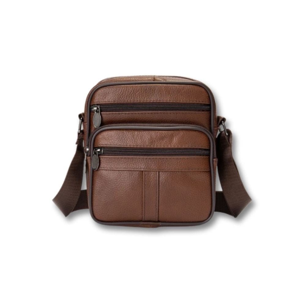 Cuir Sacoche Homme | Kaïros Marron / Cuir