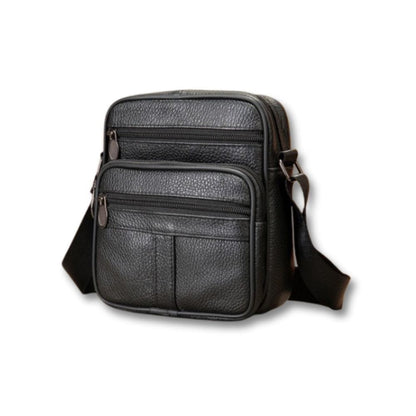 Cuir Sacoche Homme | Kaïros Noir / Cuir