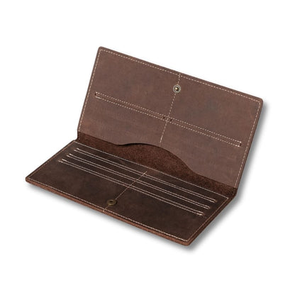 Grand Porte Feuille en Cuir | Minimal Marron