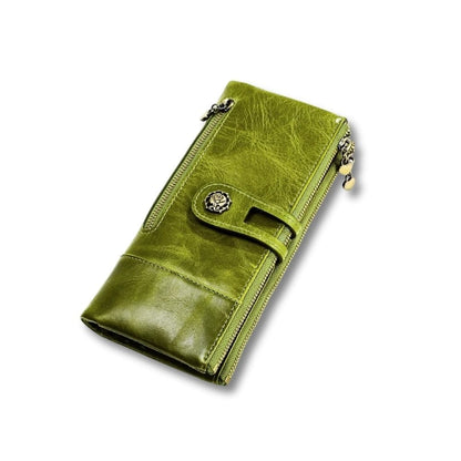 Grand Porte Feuille Femme | Zélia Vert