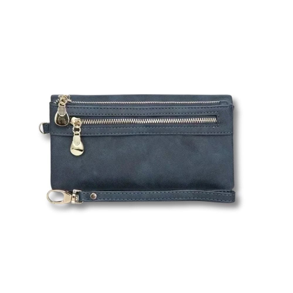 Grand Porte Monnaie Femme | Zaria Bleu