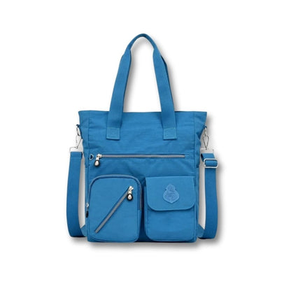 Grande Sacoche Bandoulière Femme | Thalia Bleu / Nylon