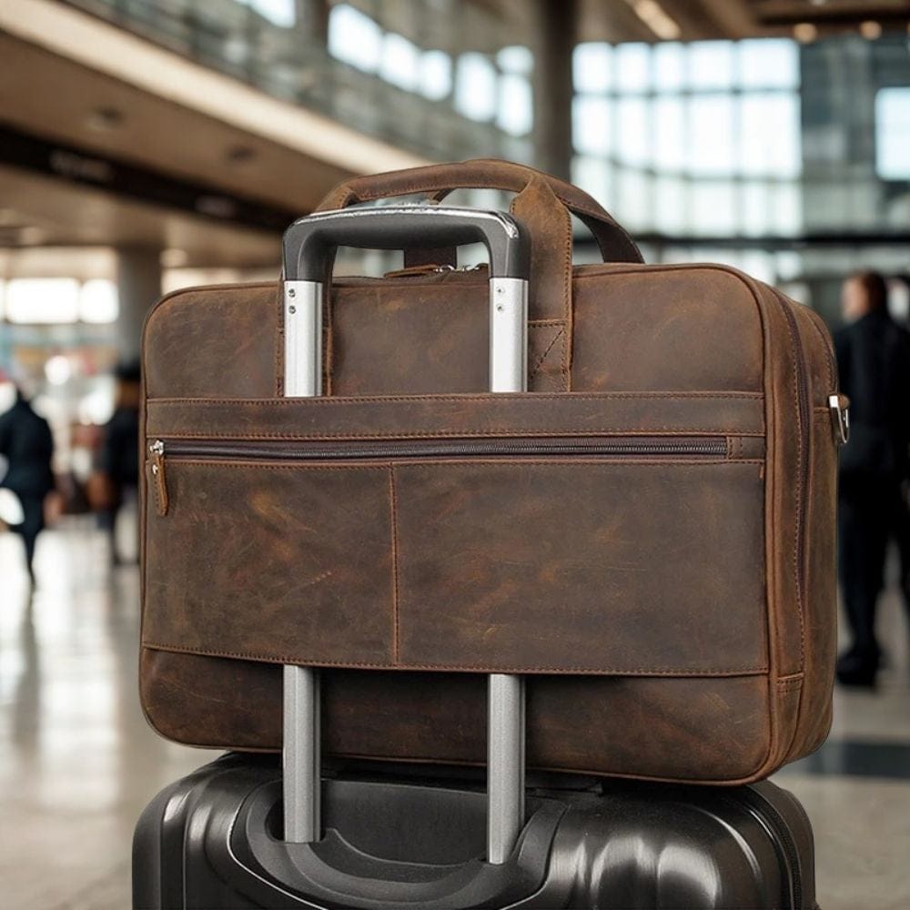 Grande Sacoche Cartable Homme Cuir | Darius Coffee / Cuir