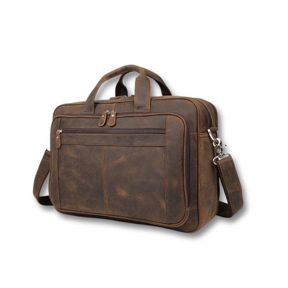 Grande Sacoche Cartable Homme Cuir | Darius Coffee / Cuir