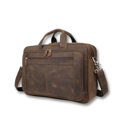 Grande Sacoche Cartable Homme Cuir | Darius Coffee / Cuir