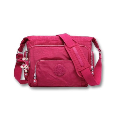 Grande Sacoche Femme Bandoulière | Elara Rouge Clair / Nylon
