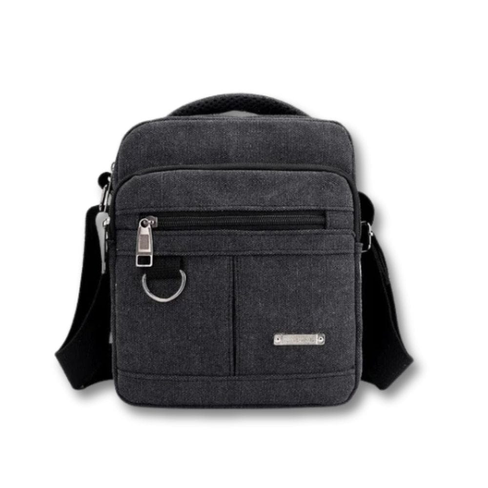 Grande Sacoche Nature | Orven Noir / Coton