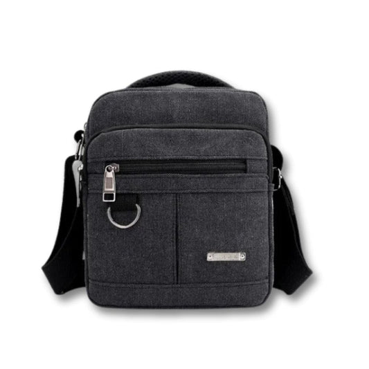 Grande Sacoche Nature | Orven Noir / Coton