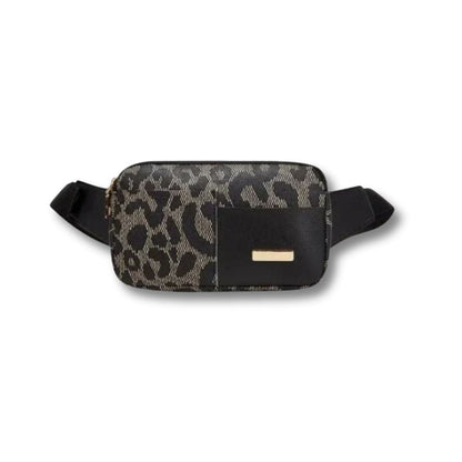 Mini Banane Porte Feuille Femme | Nysa Noir Léopard