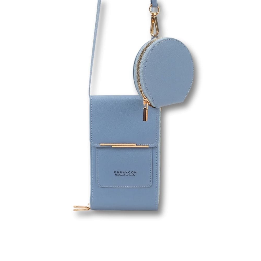 mini Sac/Sacoche Femme | Lyséa Bleu / Cuir