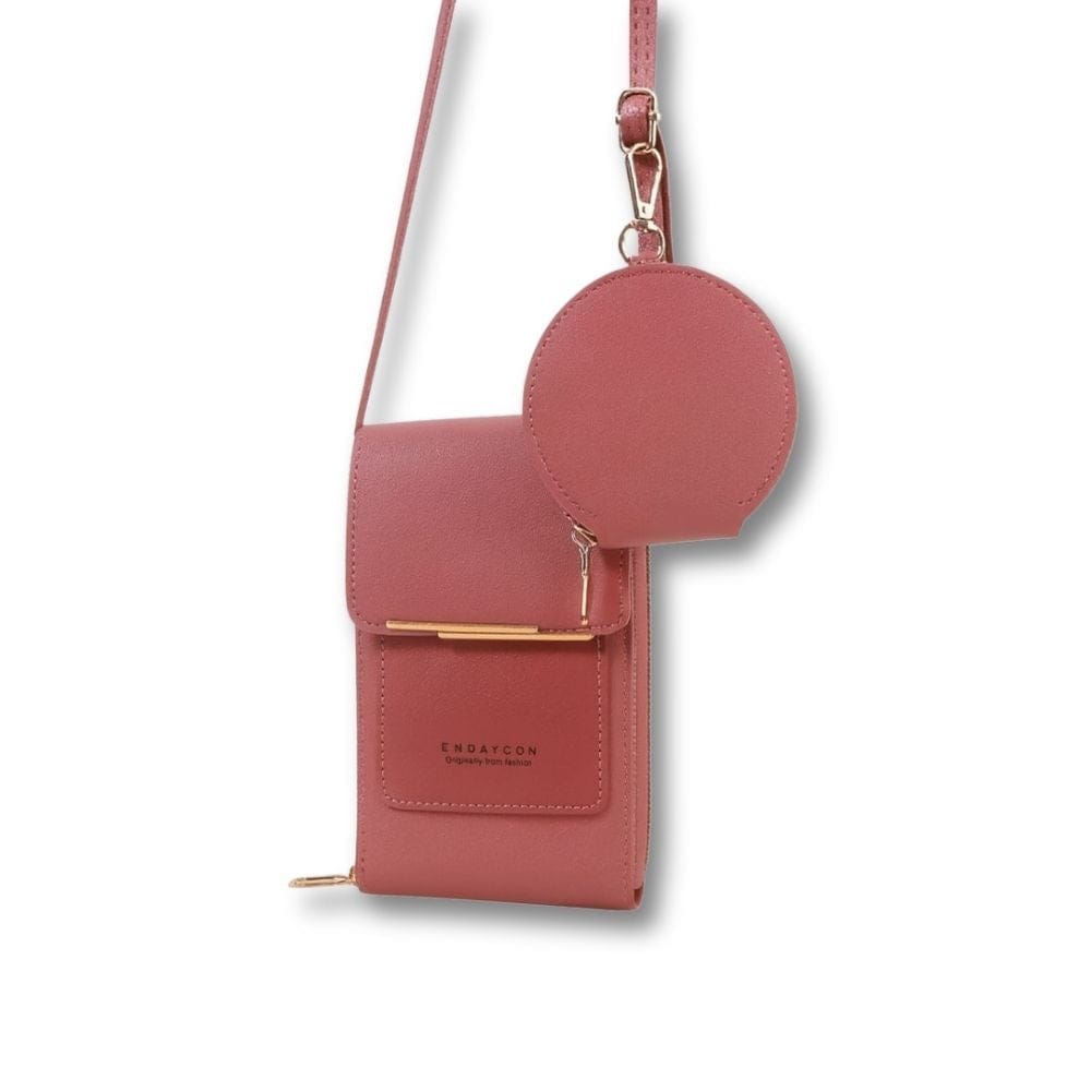 mini Sac/Sacoche Femme | Lyséa Rose profond / Cuir