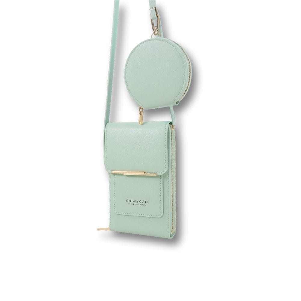 mini Sac/Sacoche Femme | Lyséa Vert / Cuir