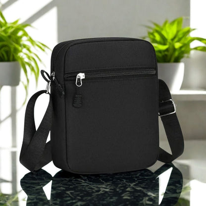 Mini Sacoche Noire Uni | Quorin Noir / Tissu