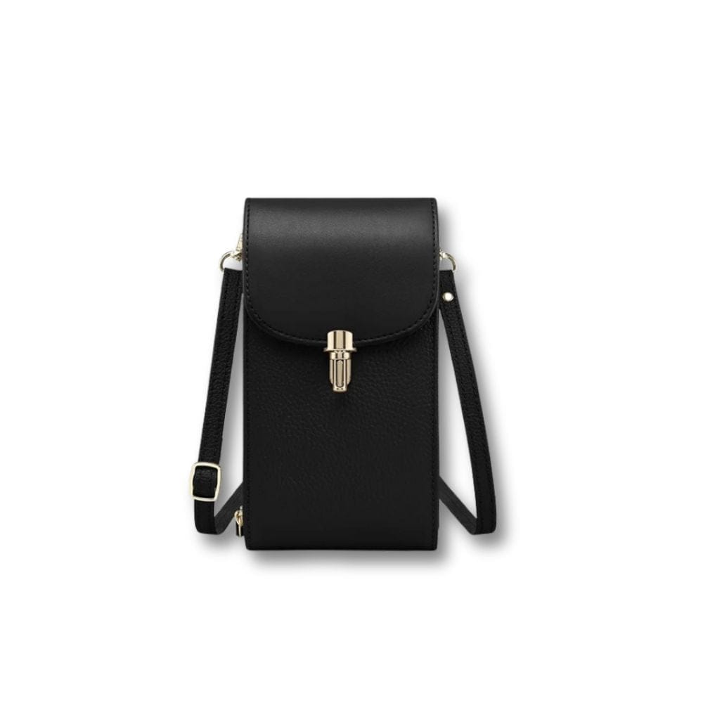 Mini Sacoche Tendance en Cuir Femme | Zaria Noir / Cuir