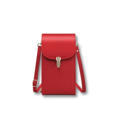 Mini Sacoche Tendance en Cuir Femme | Zaria Rouge / Cuir