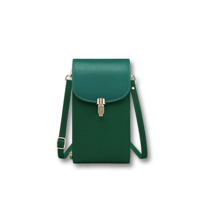 Mini Sacoche Tendance en Cuir Femme | Zaria Vert / Cuir