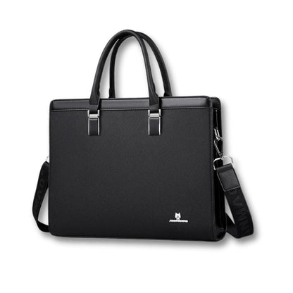 Petit Cartable Sacoche Homme | Toran black / Cuir / Tissu