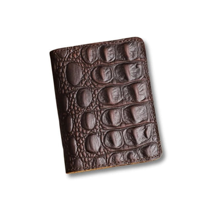 petit porte monnaie en crocodile | Elsar Marron
