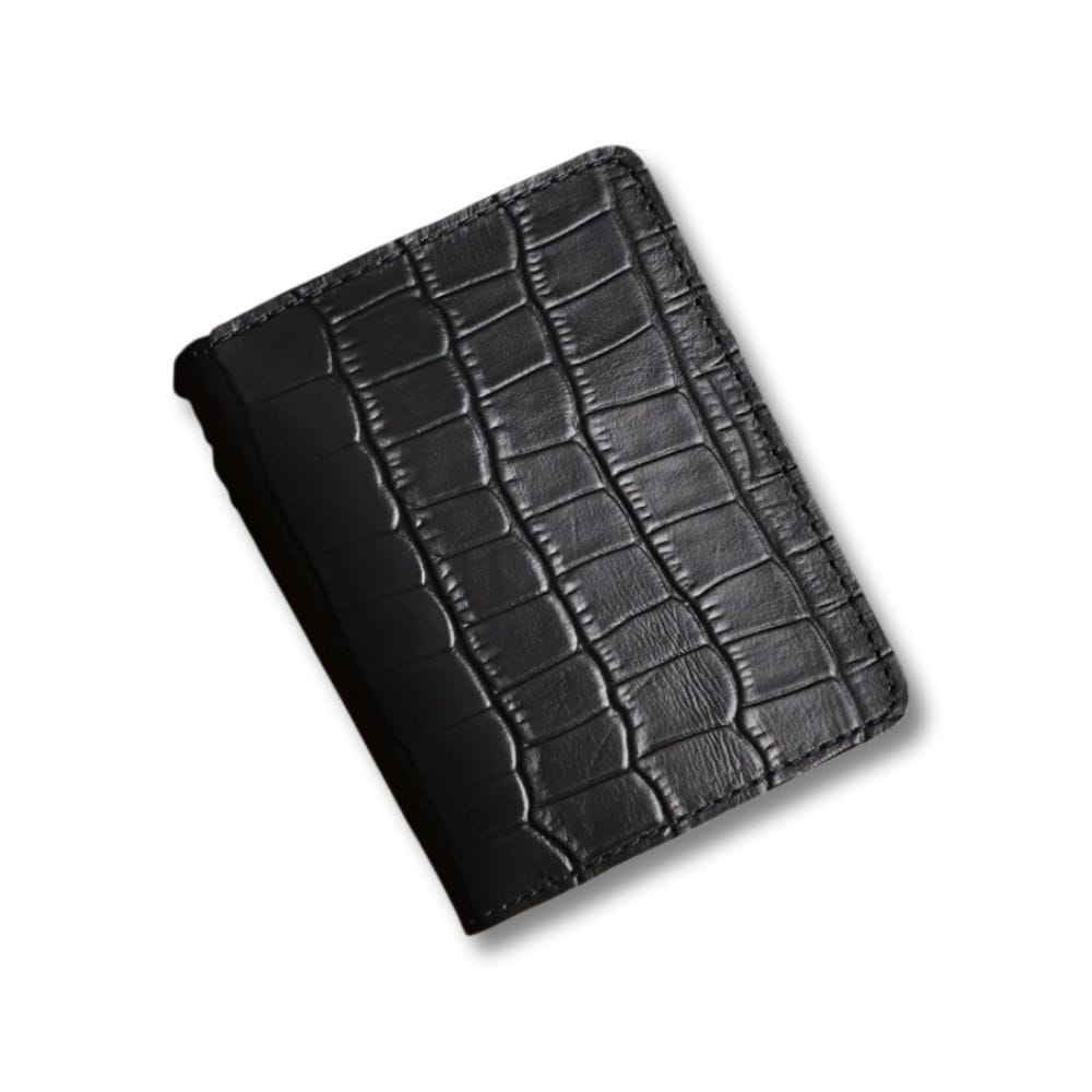 petit porte monnaie en crocodile | Elsar Noir