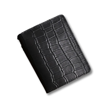 petit porte monnaie en crocodile | Elsar Noir
