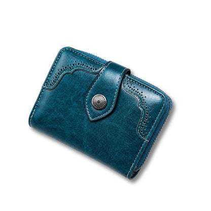 Petit Porte Monnaie Vintage Femme | Elina Bleu