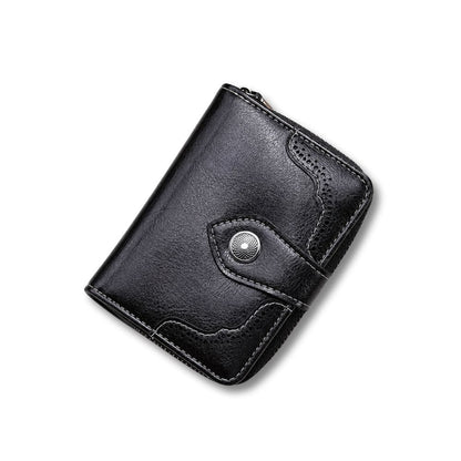 Petit Porte Monnaie Vintage Femme | Elina Noir