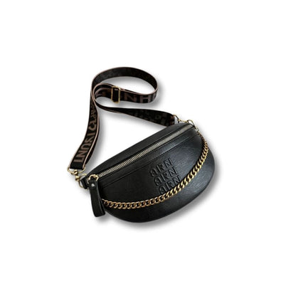 Petit Sac Banane Bandoulière en Cuir | Alix Noir