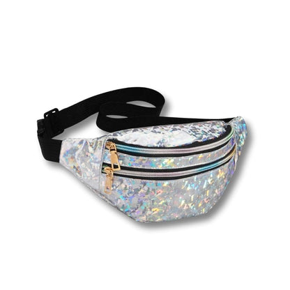 Petit Sac Banane Femme | Laser Argent