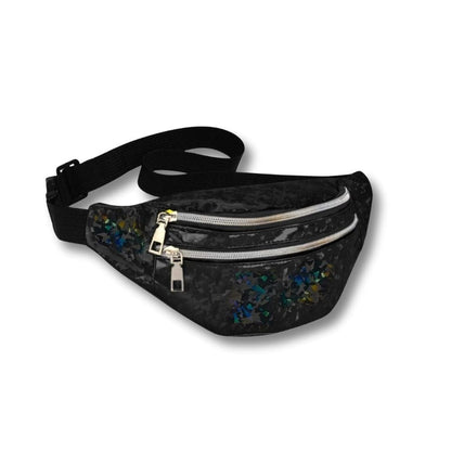 Petit Sac Banane Femme | Laser Noir