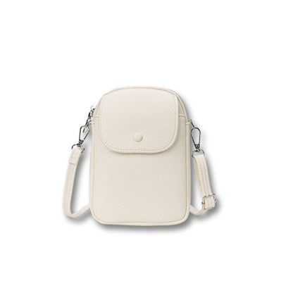 Petit Sac Sacoche à Bandoulière Femme | Naïa Beige / cuir