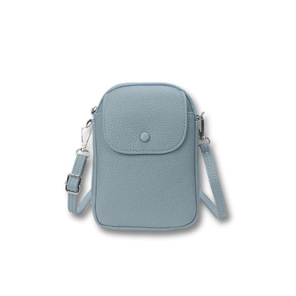 Petit Sac Sacoche à Bandoulière Femme | Naïa Bleu / cuir