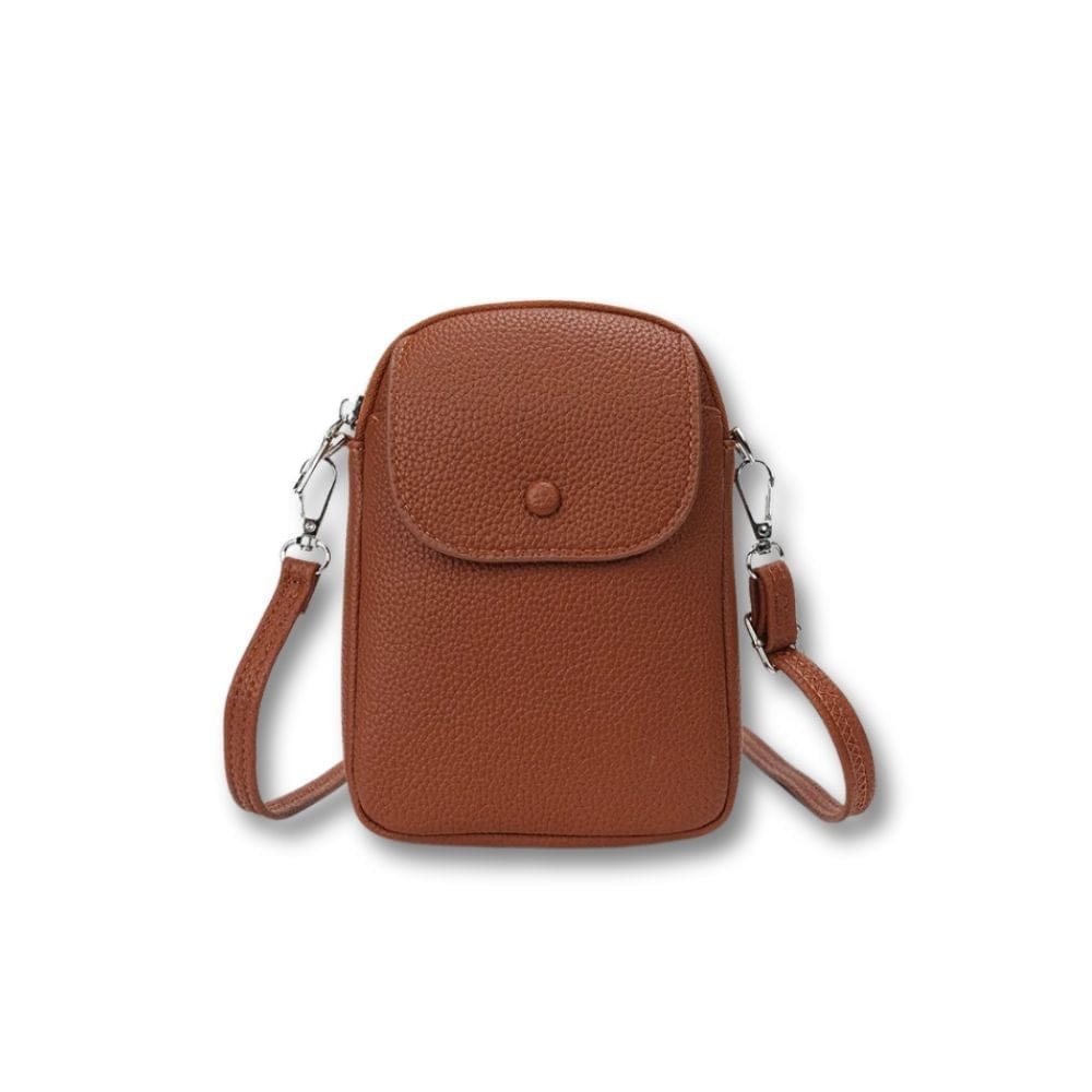 Petit Sac Sacoche à Bandoulière Femme | Naïa Brun / cuir