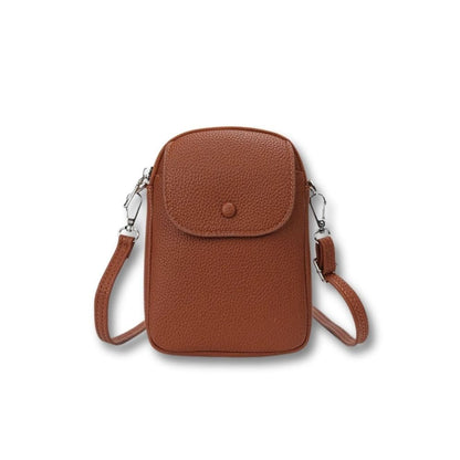 Petit Sac Sacoche à Bandoulière Femme | Naïa Brun / cuir