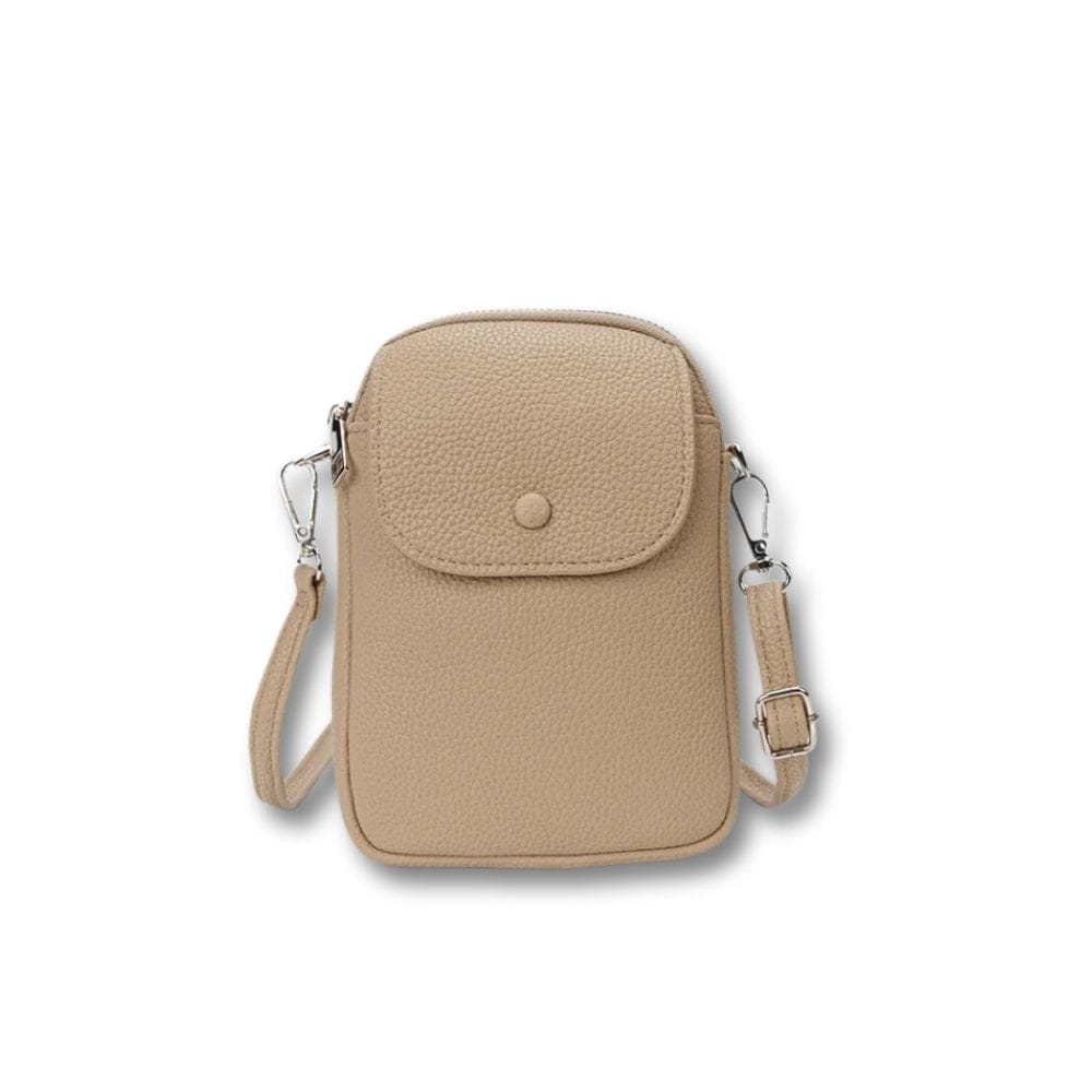 Petit Sac Sacoche à Bandoulière Femme | Naïa Kaki / cuir