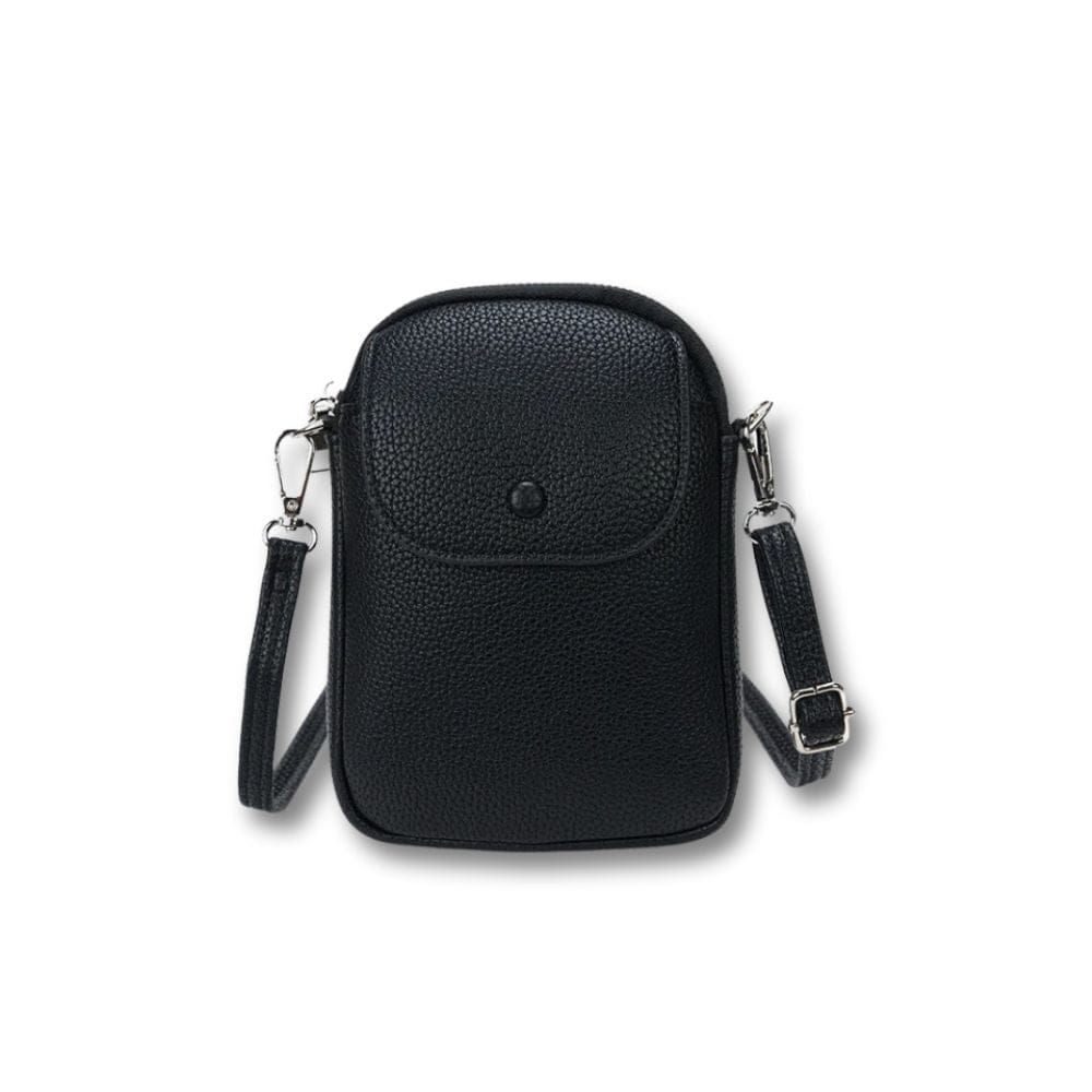 Petit Sac Sacoche à Bandoulière Femme | Naïa Noir / cuir