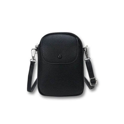 Petit Sac Sacoche à Bandoulière Femme | Naïa Noir / cuir