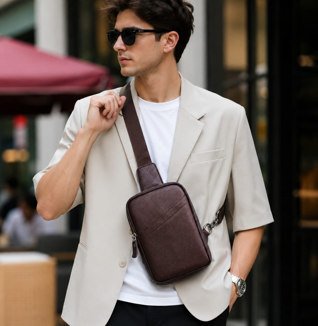 Petite Sacoche Bandoulière Cuir | Alvaro