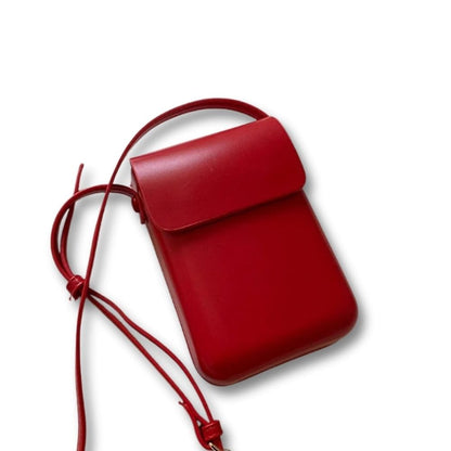 Petite Sacoche en Bandoulière Femme | Kaline Rouge / Cuir