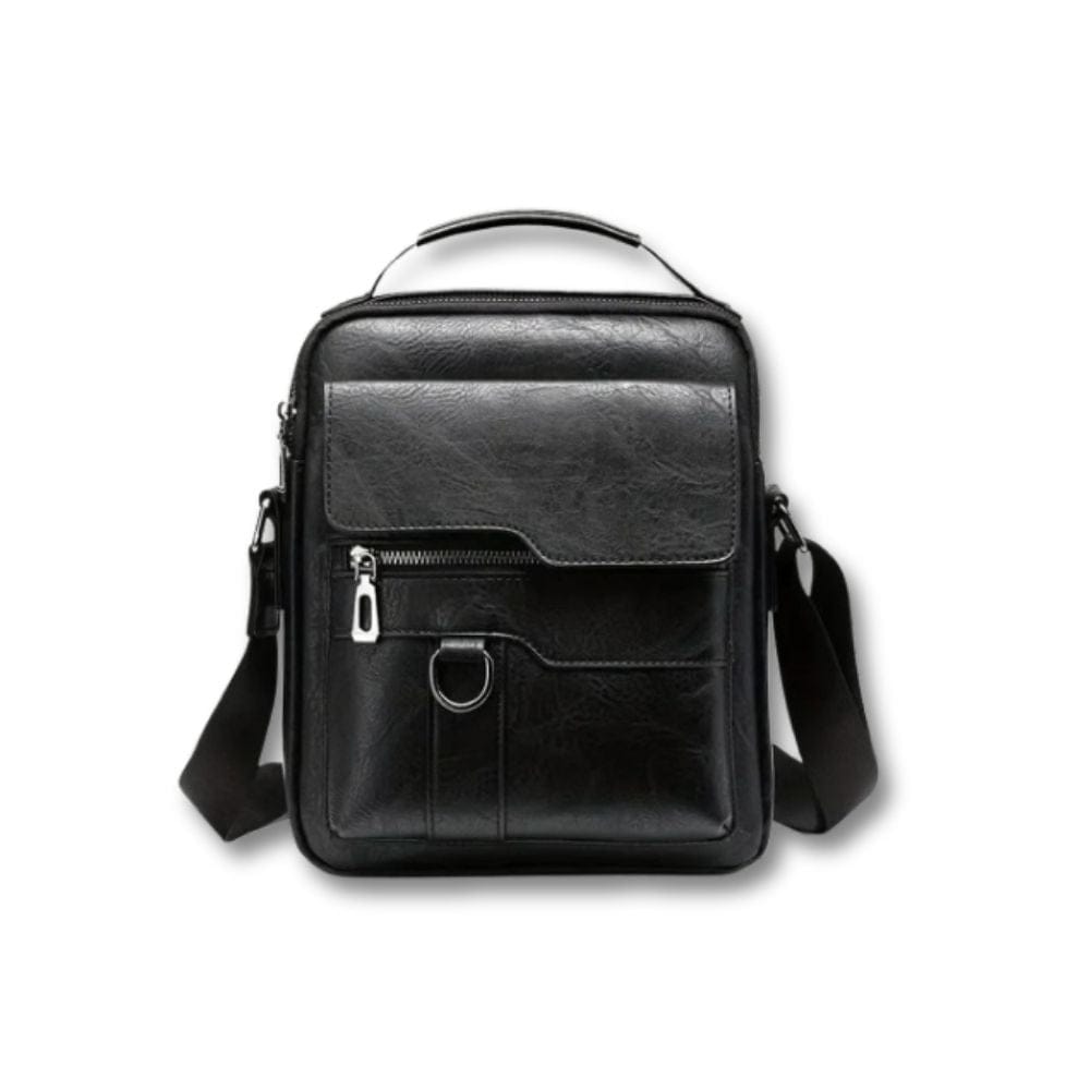 Petite Sacoche en Cuir Homme | Norvik Noir / Cuir